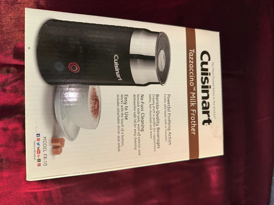 Espumador de leite Cuisinart FR-10 Tazzaccino preto - Imagem 1 de 3