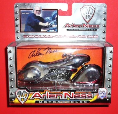 Arlen Ness Iron Legends Silver Motorcycle 1:18 Scale Die-cast Toy Zone NIB - Image 1 of 4