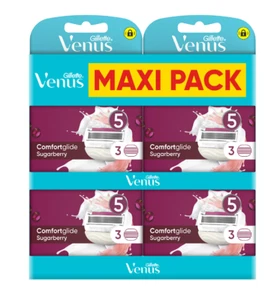 Pack 12 Lames Gillette VENUS "Comfortglide Sugarberry" Recharges Rasoir Femme 5* - Picture 1 of 5