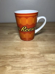 Reese's Erdnussbutter Tasse Becher Kaffee Tee 12 Unzen Keramik Orange Gelb Galerie! - Bild 1 von 6