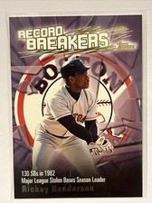 2003 Topps Record Breakers #RH1 Rickey Henderson Boston Red Sox