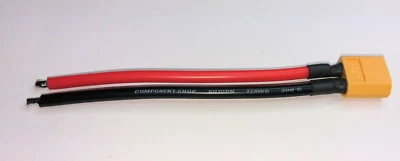 XT60 Stecker Male Männlich mit 11,5cm Silikon Kabel 12AWG - Bild 1 von 3