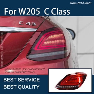 Red Lens LED Tail Lights For Mercedes Benz C Class C300 W205 2015-2019 Assembly - Picture 1 of 9