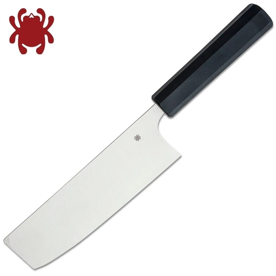 Spyderco Knives Nakiri Kitchen Knife K17PBK CTS BD1N Stainless Black Handle