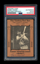 BOBBY DOERR SIGNED 1972 TCMA YAWKEY BOSTON RED SOX PSA/DNA SLABBED AUTOGRAPHED 