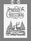 Christmas Decor Mylar Stencil 125 190 Micron Craft Art Diy A3 A4 Sizes 1