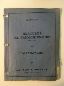 IH Hough Model HM Payloader Wheel Loader Hercules JXD Gasoline Engine Parts List - Picture 1 of 1
