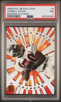 1998 Pacific Revolution Rookies & Stars Terrell Davis Broncos #6 PSA 7 - Image 1 of 2