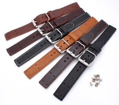 20mm PILOT AVIATOR CHRONOGRAPH WW UROFA HANHART LEMANIA MILITARY WATCH BAND 2NS - Image 1 of 4