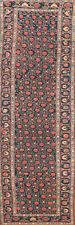 Vor 1900 Gemüsefarbstoff Bakhtiari Läufer antiker Teppich 3x13 Wolle handgeknüpfter Teppich