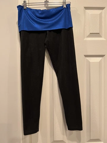 Pink Victorias Secret Leggings S/P Black/Blue University of Kansas College Cover