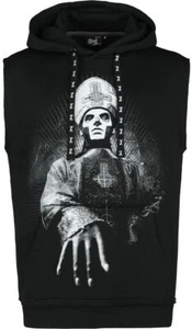 Hooded Ghost Pullover Hoodie Sleeveless Progressive Rock Band Men's Black - Picture 1 of 5