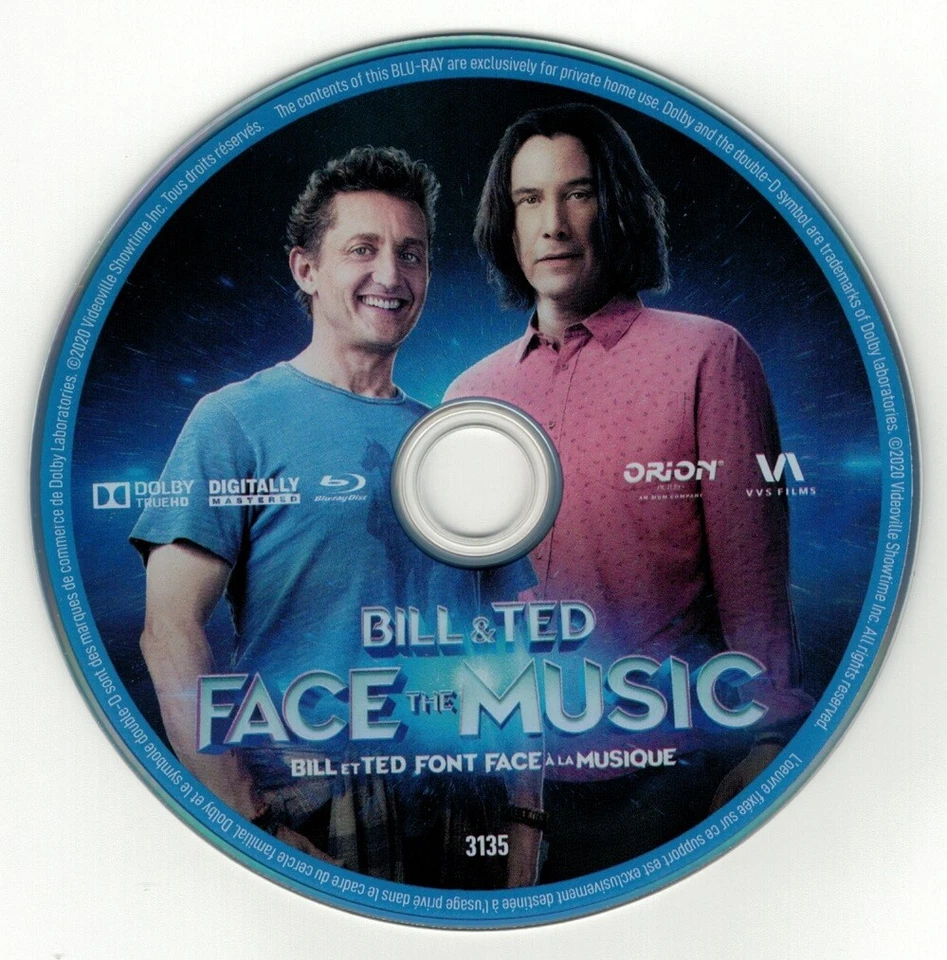 Bill & Ted Face the Music (Blu-ray disc) 2020 Keanu Reeves, Alex Winter - Image 1 of 1