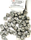 1/4 Inch Stainless Steel Lock Nuts 1/4"-20 Nylon Insert Finished Hex Nut -50 PCS