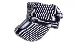 Cappello da ingegnere autista treno blu Hickory a righe - Foto 1 di 5
