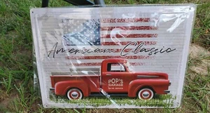 AMERICAN CLASSIC / Pop's Garage Metal Sign 17x12 NEW - Picture 1 of 1