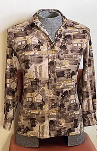 Camisa De Colección Rara Century 21 Bienes Raíces Poliéster Disco Con Botones Manga Larga - Imagen 1 de 9
