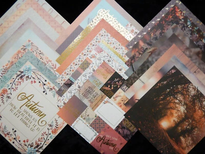 12X12 Scrapbook Paper Cardstock Fall Autumn Dream Photo Thankful Heart Family 24 - Image 1 of 4