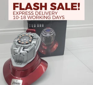 Flash Sale : Iron Man MK5 Helmet Base Stand LED 5.2 Bluetooth Speaker - Foto 1 di 9