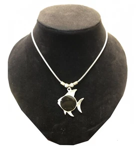 Silver Necklace with Fish Pendant - Picture 1 of 1