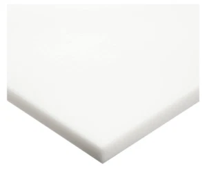 HDPE (High Density Polyethylene) Plastic Sheet 1" x 24" x 24” Natural White - Picture 1 of 2