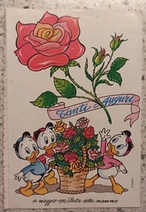 CARTOLINA GADGET TOPOLINO FESTA MAMMA 1989 - Foto 1 di 2