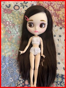 Muñeca Blythe 12" lista a medida piel blanca mate cejas cara totalmente articulada - Imagen 1 de 25