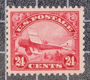 Scott C6 - 24 Cents Doppeldecker - OG MH - schöne Briefmarke - SCV - 65,00 $ - Bild 1 von 2