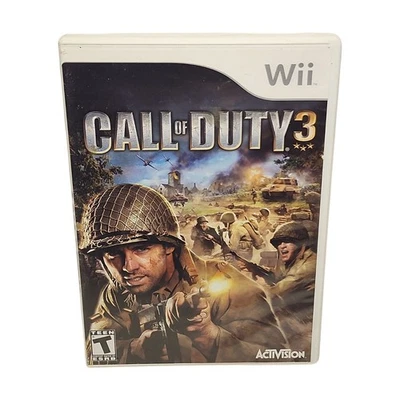 Call of Duty 3 (Nintendo Wii 2006) Complete Shooter Game With Manual - Image 1 of 4