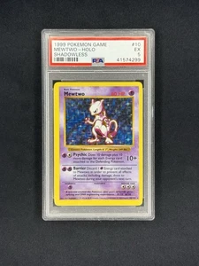 Mewtwo 1999 Pokemon Base Set Shadowless Holo #10 PSA 5 - Picture 1 of 2