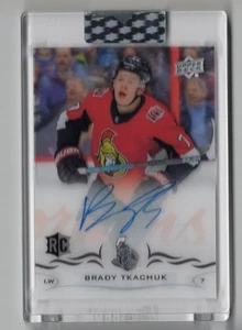 2018-19 Upper Deck UD Clear Cut Autograph Rookie Auto #CCR-BT Brady Tkachuk SSP - Picture 1 of 2
