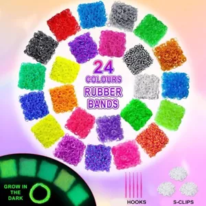 KIT DE BRICOLAGE MULTICOLORE BANDES DE MÉTIER BRACELET FABRICATION CAOUTCHOUC ENFANTS ROYAUME-UNI - Photo 1/75