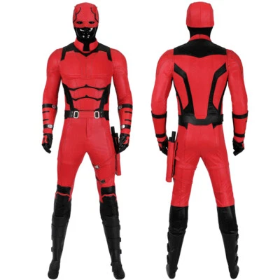 Daredevil Born Again Matt Murdock Disfraz Disfraz Rojo Conjunto Con Máscara Halloween Foto 1 de 4