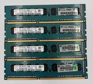 hynix HP 662608-571 2GB PC3-12800 DDR3-1600MHz ECC Unbuffered 240-Pin DIMM x 4 - Picture 1 of 2