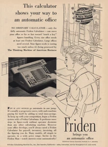 1957 Friden: Calculator Shows Way to Automatic Office Vintage Print Ad - Picture 1 of 1