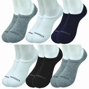 3-12 Pairs Men No Show Invisible Nonslip Boat Thick Cushion low Cut Cotton Socks - Picture 1 of 9