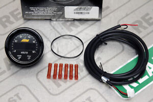 AEM X Series Voltage Gauge 8-18 Volts Black / Black 30-0303