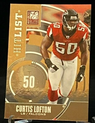 2011 Panini Donruss Elite Hit List #6 Curtis Lofton Atlanta Falcons /999 - Image 1 of 2