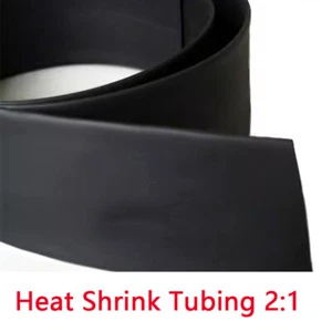 Black 0.6-210mm 2:1 Heatshrink Tube Heat Shrink Tubing Wire/Cable Sleeving Wrap - Picture 1 of 11