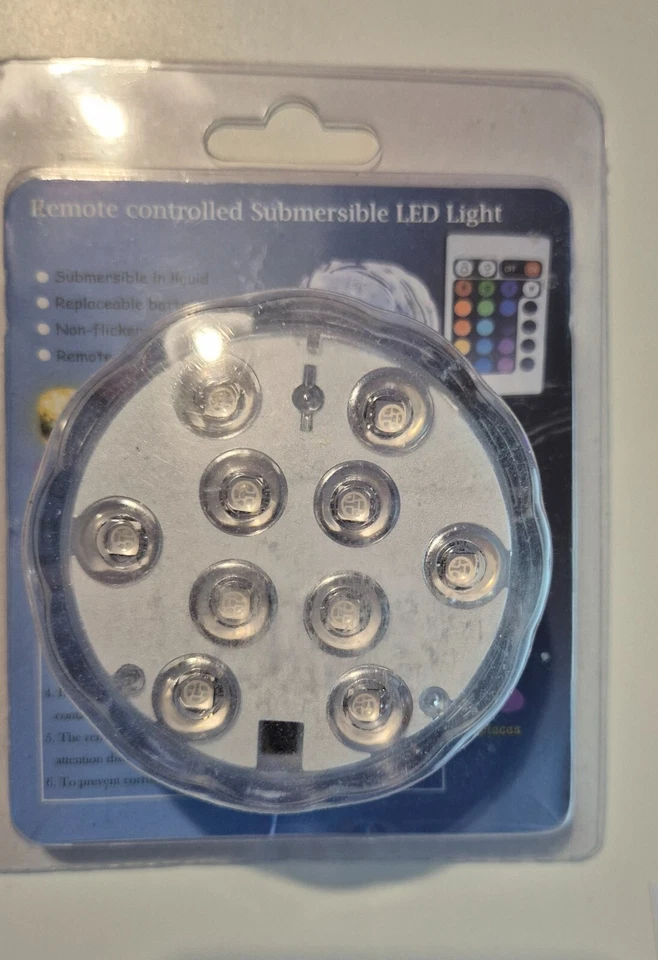 Remote Control Waterproof Submersible LED Light Candles Tea Light Vase Decor - Image 1 of 1