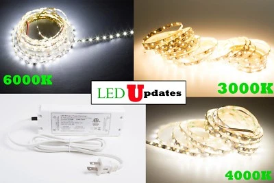 16FT High CRI 95 LED STRIP 6000K 4000K 3000K + ETL 12v Dimmable Power Supply - Image 1 of 4