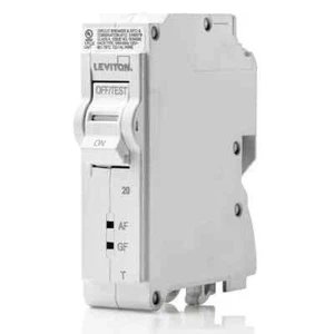 Leviton Branch Circuit Breaker, AFCI/GFCI 1-Pole 20 Amp, 120-Volt - Picture 1 of 2