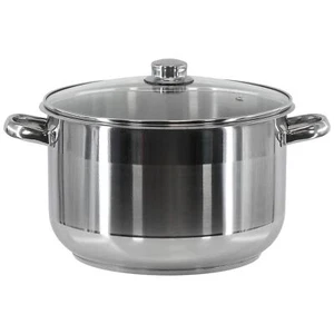 Cazuela de acero inoxidable base de inducción olla grande tapa de vidrio - Imagen 1 de 5