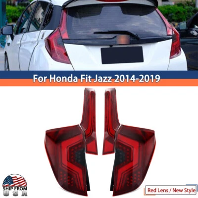 Red House Led Taillight Assembly Brake light For Honda Fit Jazz GK5 2014-2020 Foto 1 de 4
