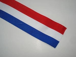 Ruban tricolore BLEU BLANC ROUGE français 66mm vendu au ml conscrits, medaille - Imagen 1 de 1