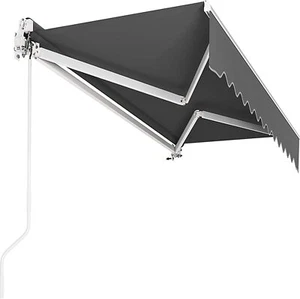 Awning Sun Shade Articulated Arm Awning Hand Crank Crank Anti-UV and Waterproof - Picture 1 of 9
