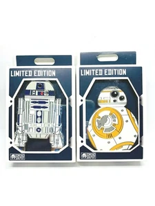 Disney Star Wars Droid Depot BB8 And R2D2 Jumbo 3" Pin LE 500 Bundle Lot New - Picture 1 of 11