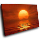 SC633 Orange Strand Sonnenuntergang Natur Landschaft Leinwand Wandkunst Großbilddrucke