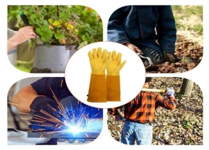 PAIR OF GAUNTLET LONG GLOVES for rose thorn sleeve yard work bush flowers garden - Picture 1 of 20