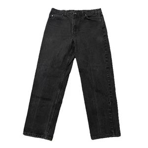 VTG Levis 550 Orange Tab Black Denim Jeans Men 35x30 (Tag 36x30) 90s Y2K Relaxed - Picture 1 of 14